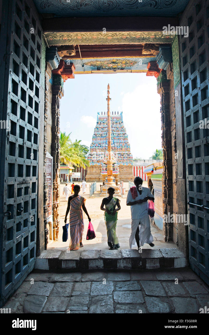 Raaghu Tempel in Thirunageshwaram in der Nähe von Kumbakonam; Tamil Nadu; Indien Stockfoto