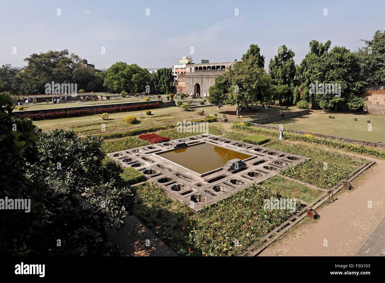 Innenansicht Shaniwar Wada; Pune; Maharashtra; Indien Stockfoto