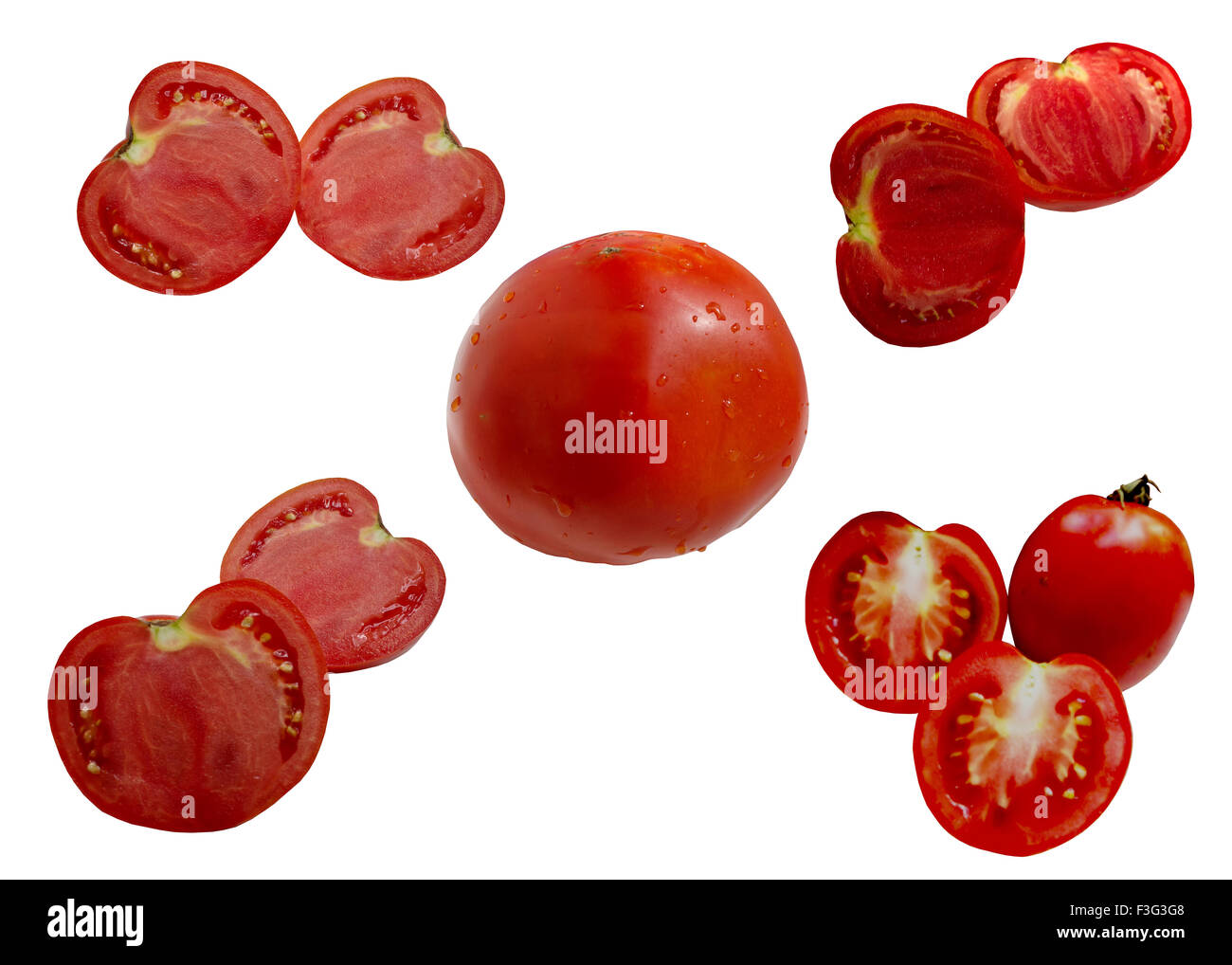 Hell, Hintergrund, Ernte, Tomate, reif, frisch, Gartenarbeit, Produkt, natürlichen, Tomaten. Stockfoto