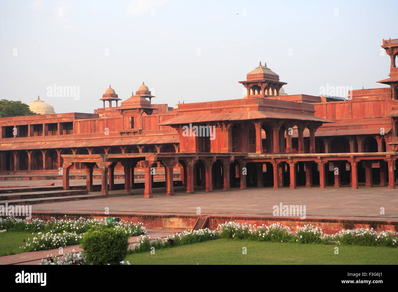 Kaiserpalast-Komplex in Fatehpur Sikribuilt während der zweiten aus dem 16. Jahrhundert rote Sandstein Mughal Reich Agra, Uttar Pradesh Stockfoto