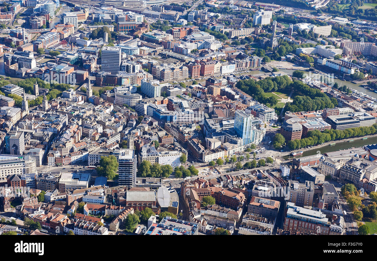 Bristol aus Luft, Südwest-England, Großbritannien Stockfoto