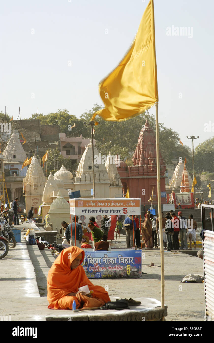 Ufer des Flusses Saraswati in Ujjain; Madhya Pradesh; Indien Stockfoto