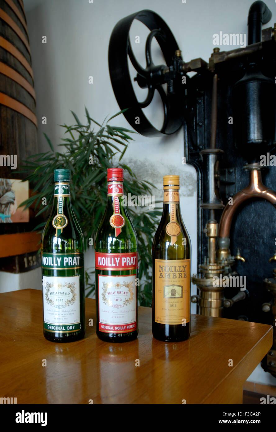 Noilly Prat Vermouth ; Noilly Pratt ; Frankreich ; Französisch ; Europa ; Europäisch Stockfoto