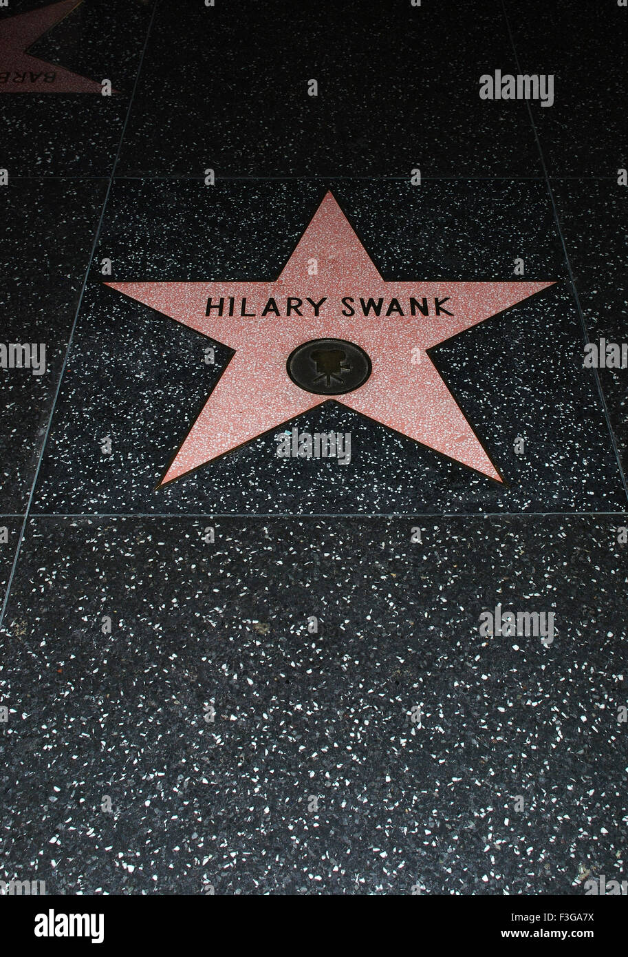Sterne Bürgersteig; Hollywood walk of Fame; Vereinigte Staaten von Amerika Vereinigte Staaten von Amerika Stockfoto