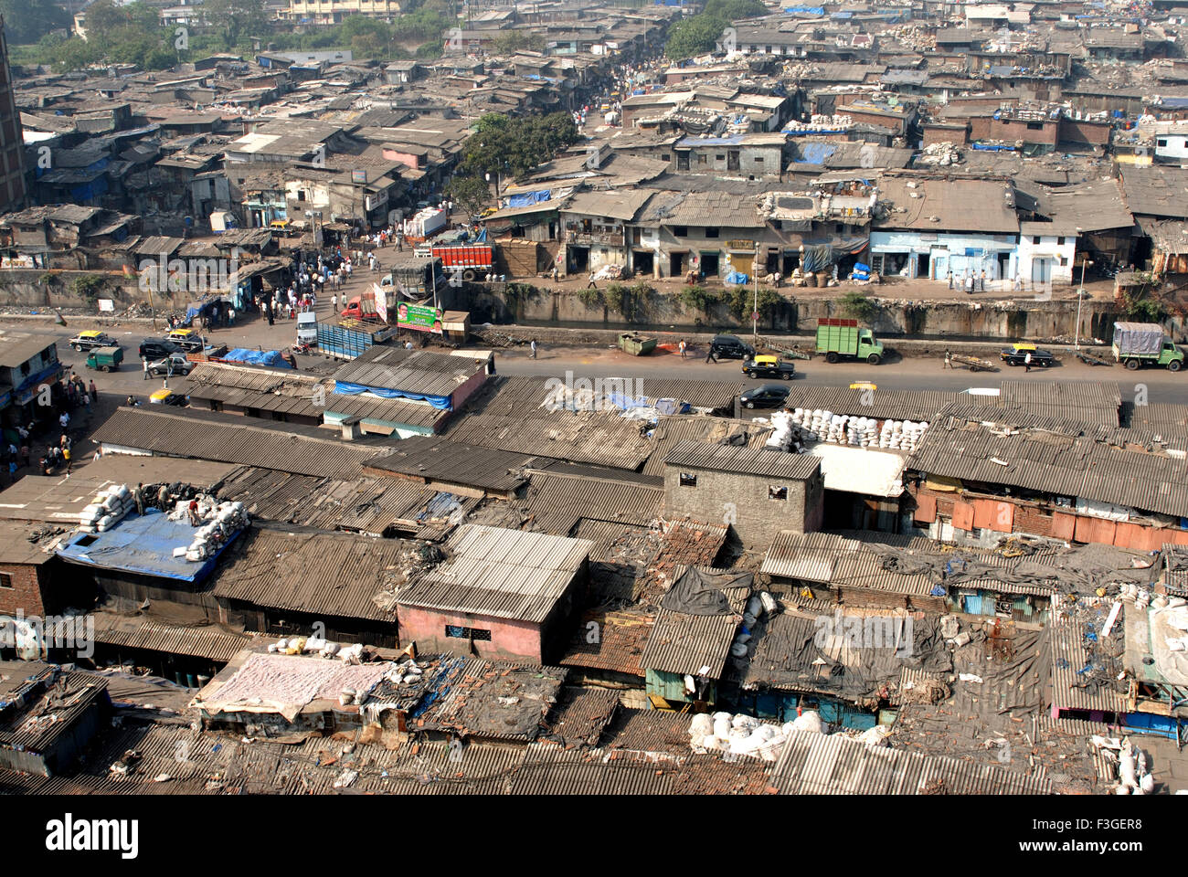 Dharavi Slum oder Jhopadpati ¤ uschen; Bombay Mumbai; Maharashtra; Indien Stockfoto