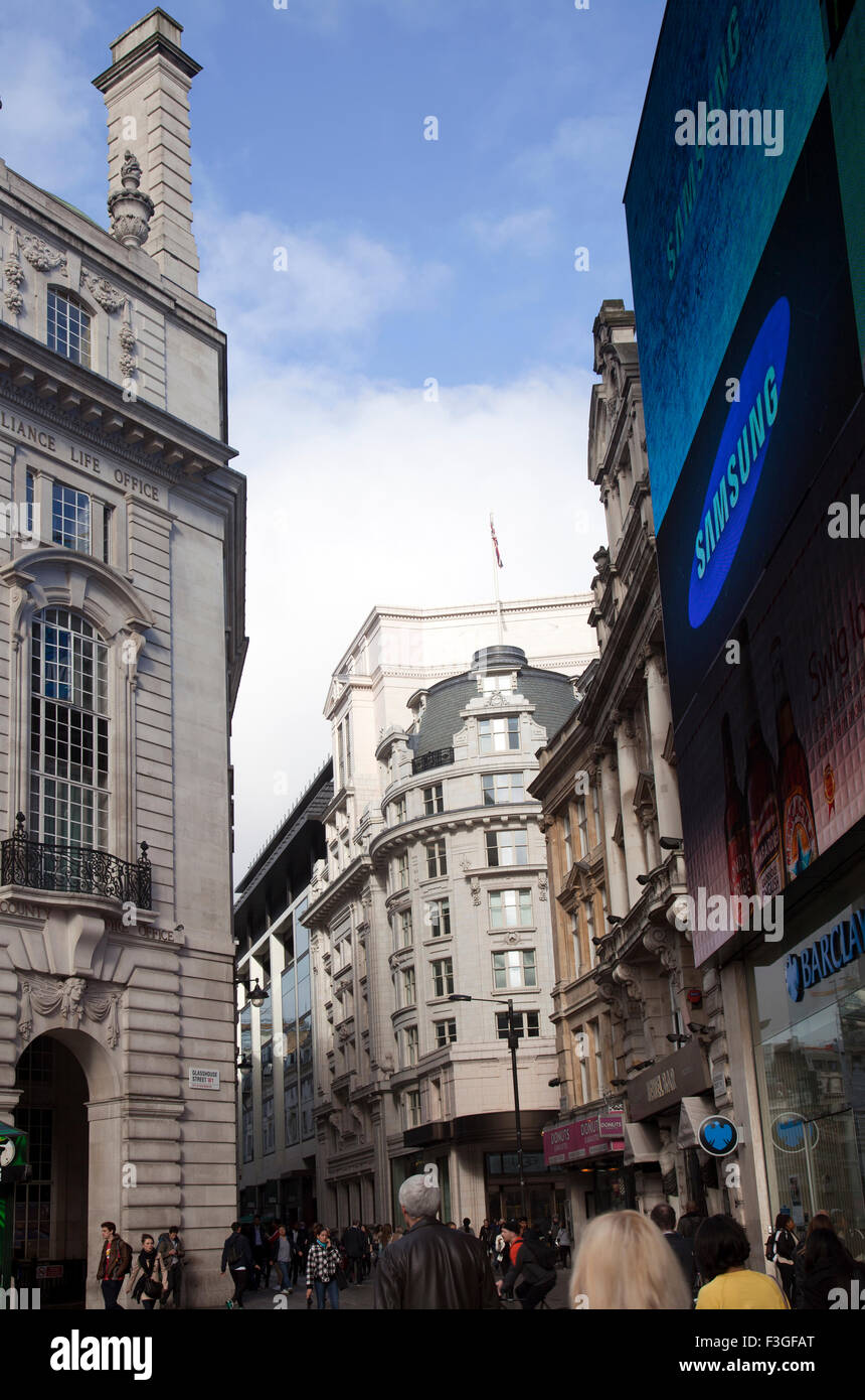 Glasshouse Street Durchgangsstraße am Piccadilly Circus in London UK Stockfoto