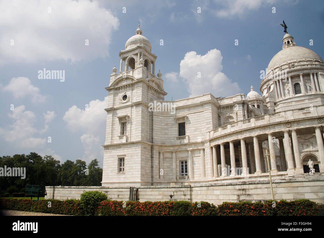 Victoria Denkmal beeindruckende Erinnerung an Raj weißen Marmor Museumshaus; Calcutta jetzt Kolkata; Westbengalen; Indien Stockfoto