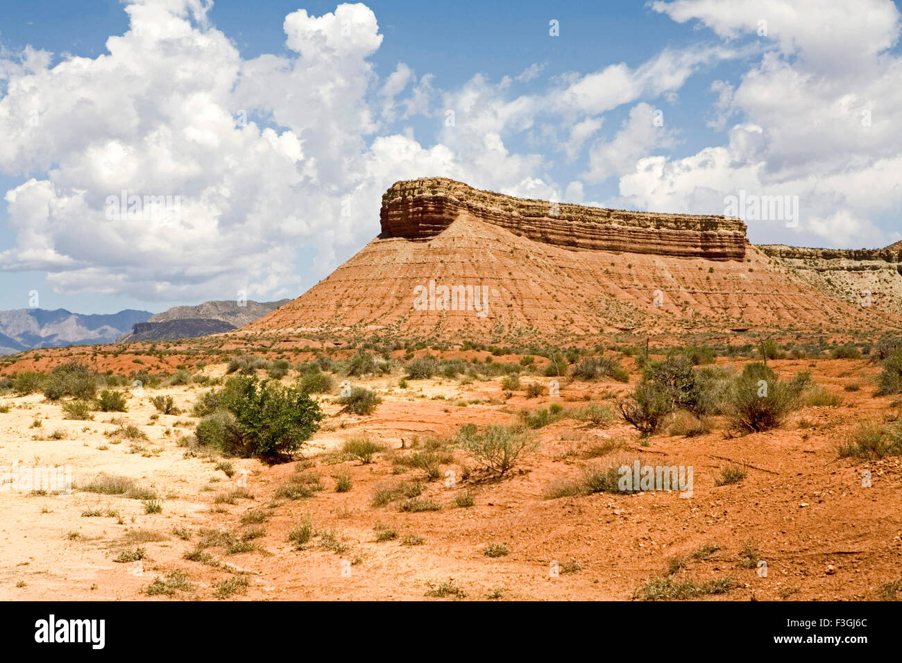 Verfeinerungen, statt ständig im roten Sandstein in einzigartigen Blick auf den Zion Canyon Nationalpark; VEREINIGTE STAATEN VON AMERIKA Stockfoto
