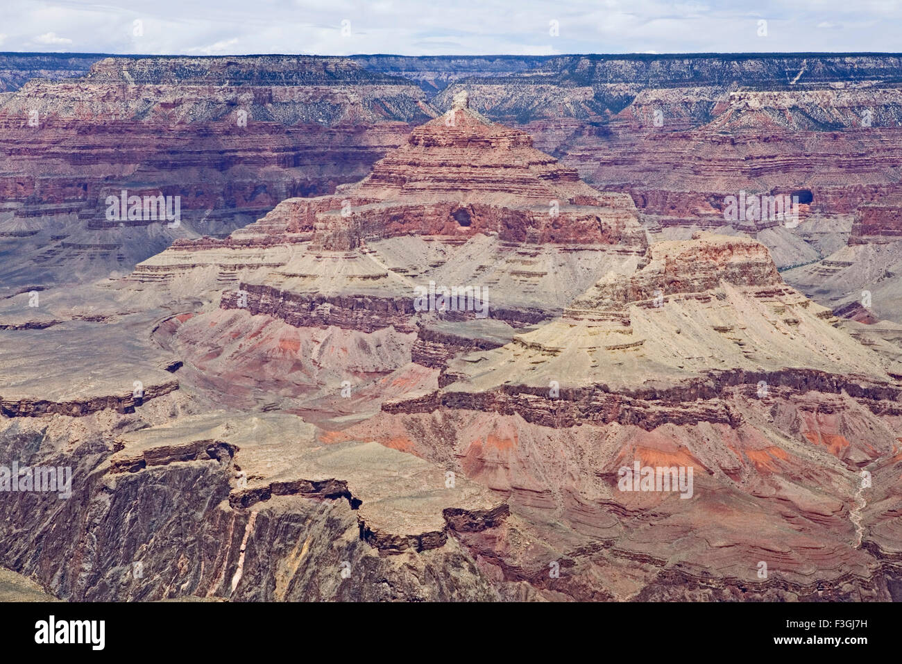 Gesteinsschichten in den Canyonwänden ausgesetzt; Grand-Canyon-Nationalpark; Vereinigte Staaten von Amerika Vereinigte Staaten von Amerika Stockfoto