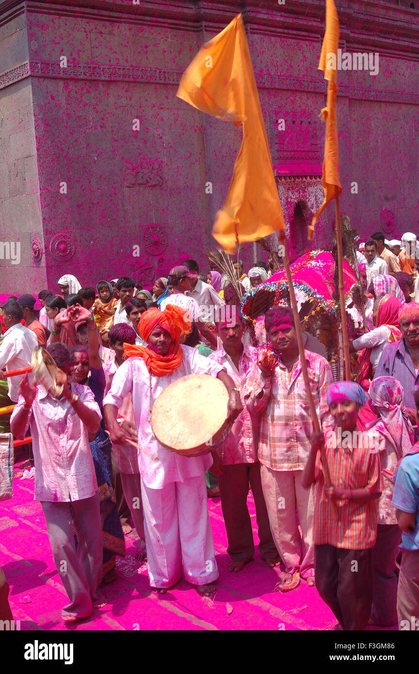 Festival Jotiba Yatra Jotiba Tempel; Wadi; Ratnagiri; Kolhapur Bezirk; Maharashtra; Indien Stockfoto