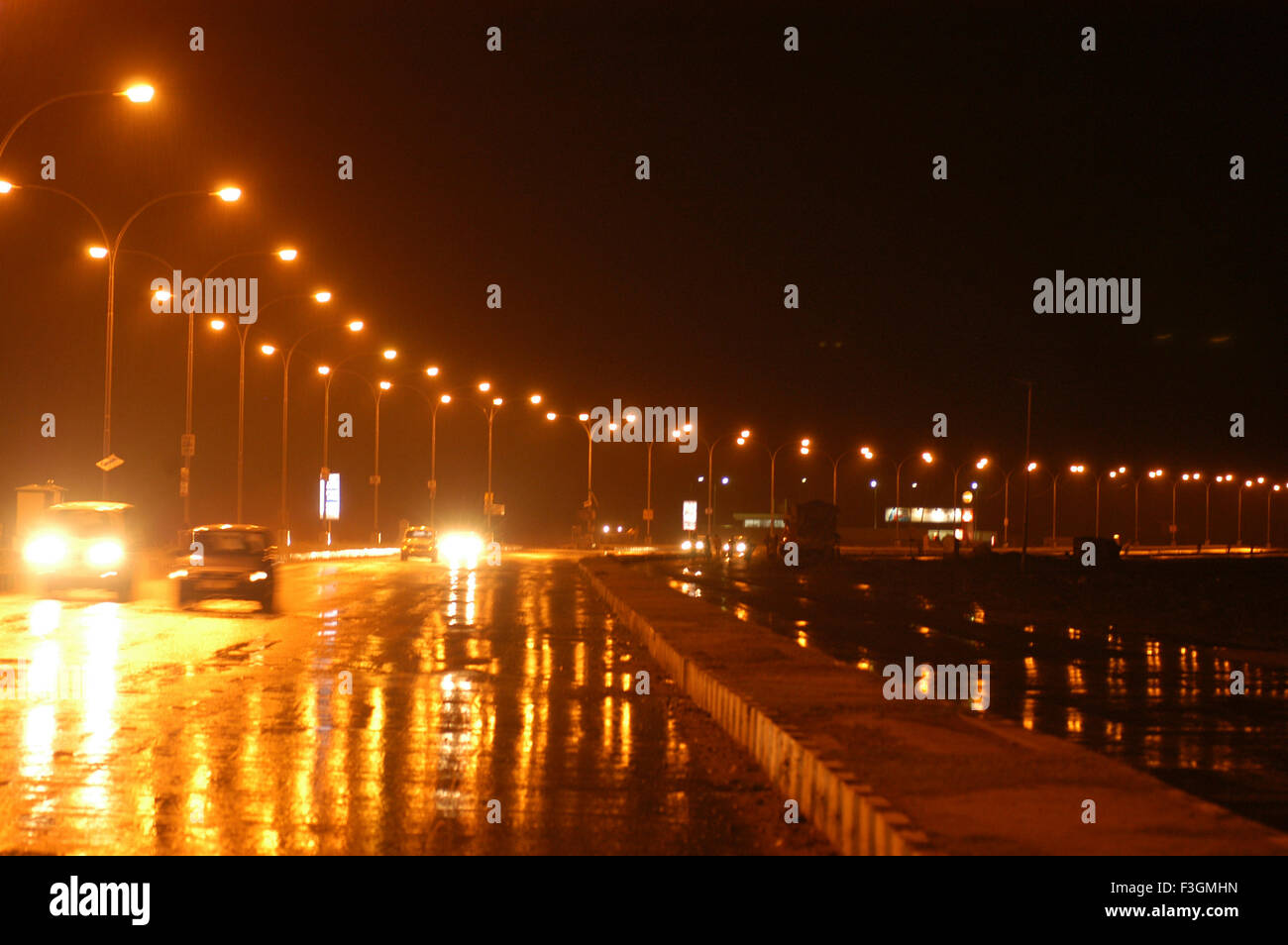 Rajarhat Township Road, Newtown, New Town, Kalkutta, Kolkata, North 24 Parganas, West Bengalen, Indien, Asien Stockfoto