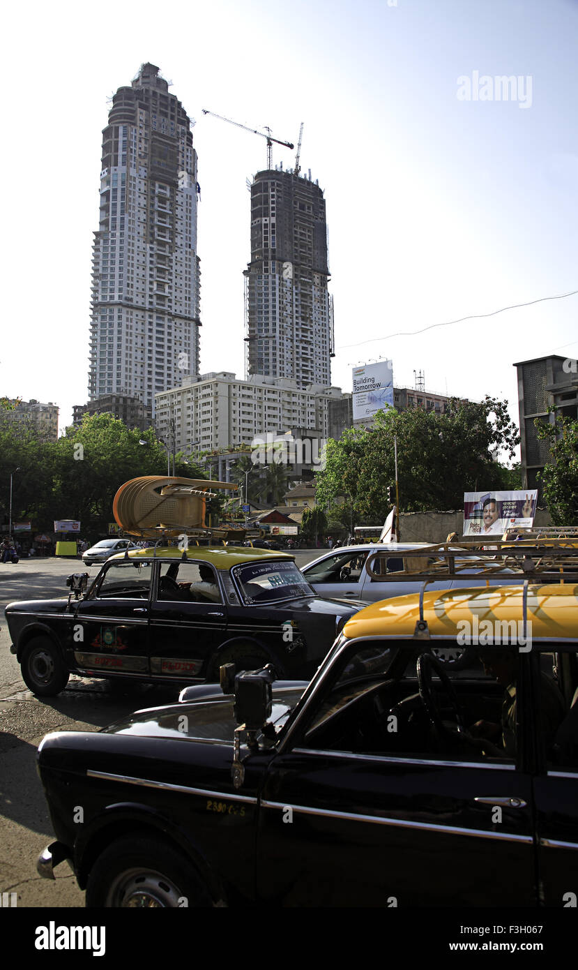 Bau eines neuen Wolkenkratzers an Krantiveer Vasantrao Narayanrao Naik Chowk Tardeo Chowk Bombay Mumbai Maharashtra Stockfoto