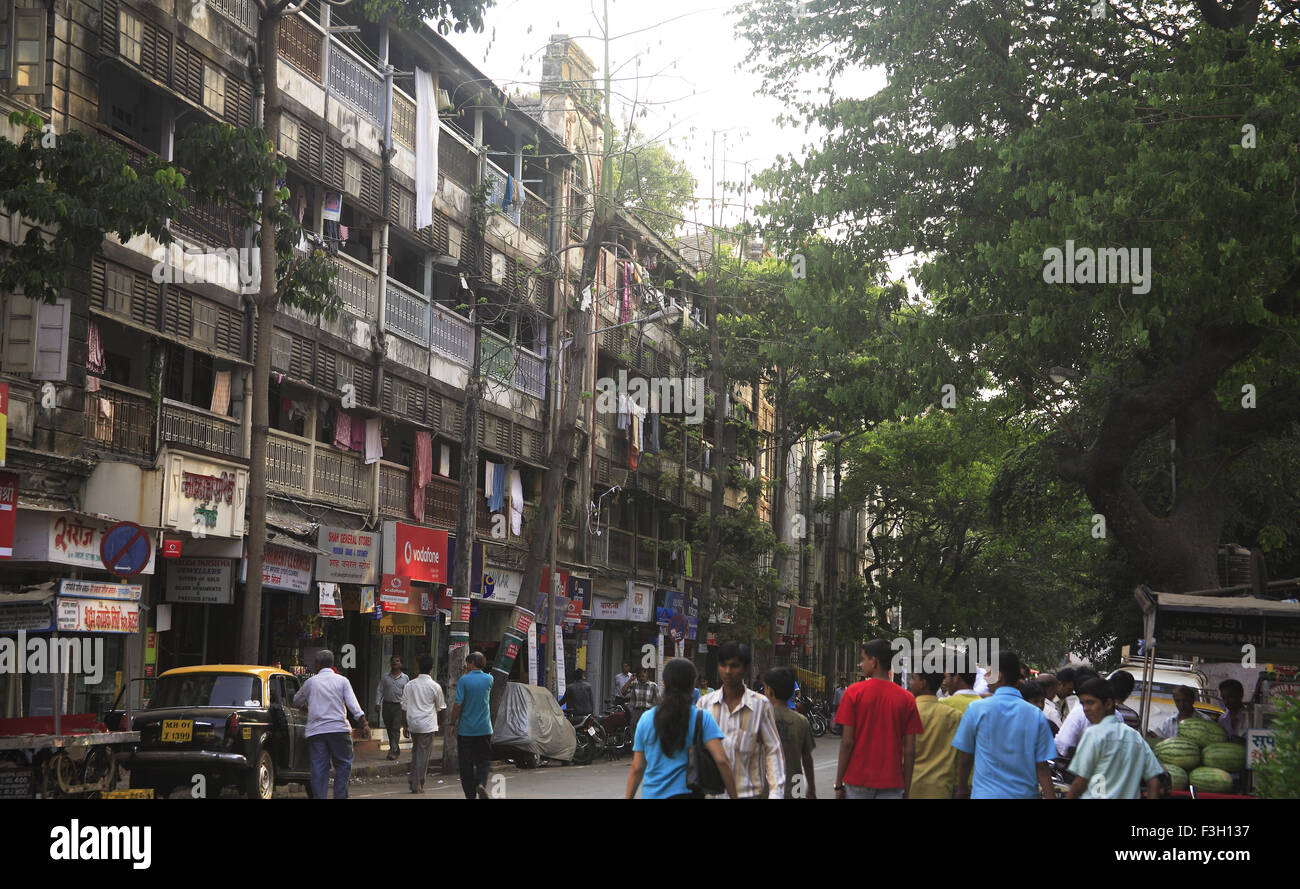 Altbau; Chawl Parvarti; Grant Straße; Bombay jetzt Mumbai; Maharashtra; Indien Stockfoto