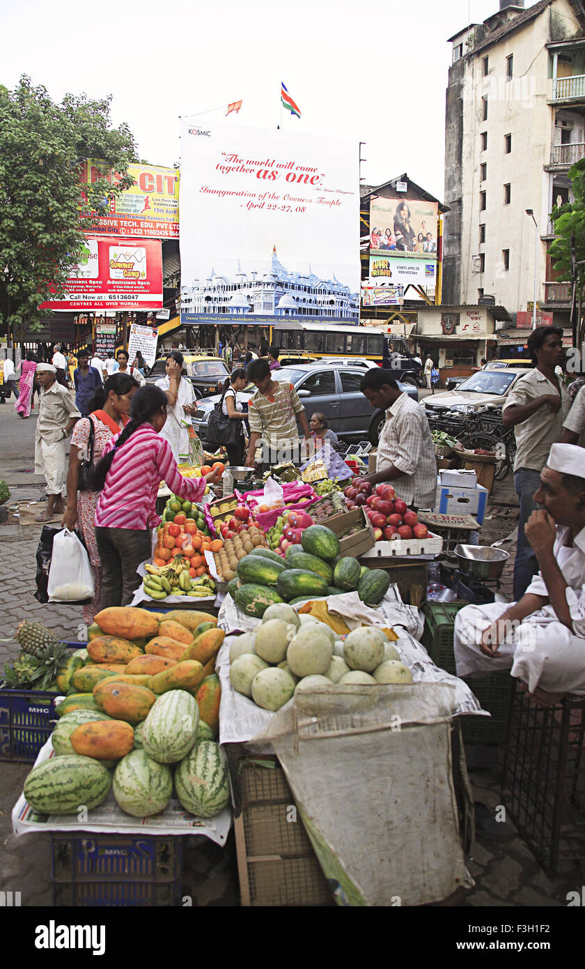 Marktgebiet; Grant Straße; Bombay jetzt Mumbai; Maharashtra; Indien Stockfoto