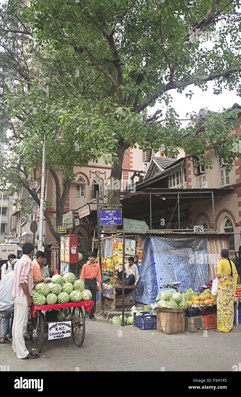 Marktgebiet; Grant Straße; Bombay jetzt Mumbai; Maharashtra; Indien Stockfoto