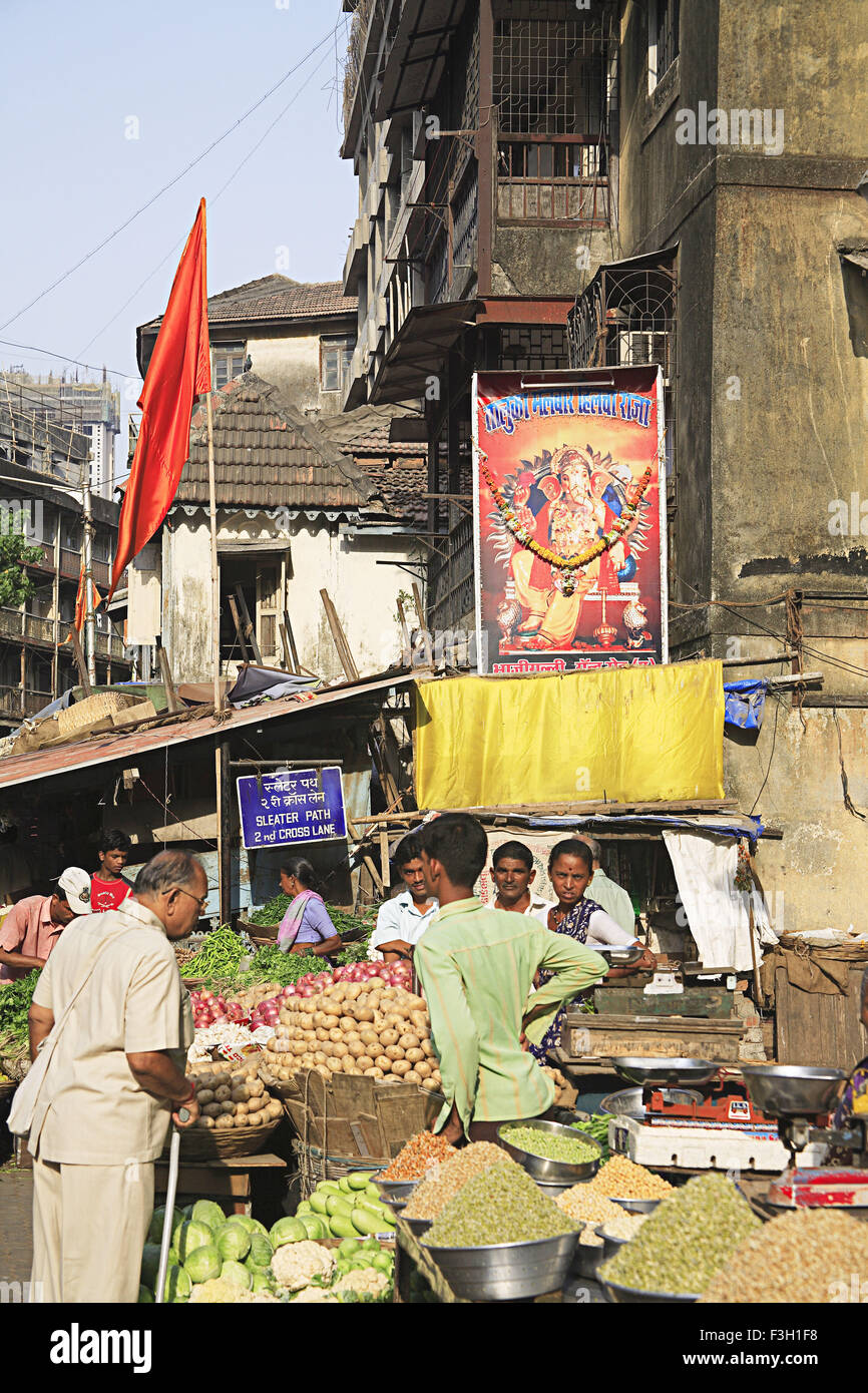 Marktgebiet; Grant Straße; Bombay jetzt Mumbai; Maharashtra; Indien Stockfoto