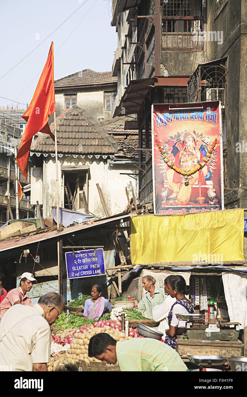 Marktgebiet; Grant Straße; Bombay jetzt Mumbai; Maharashtra; Indien Stockfoto