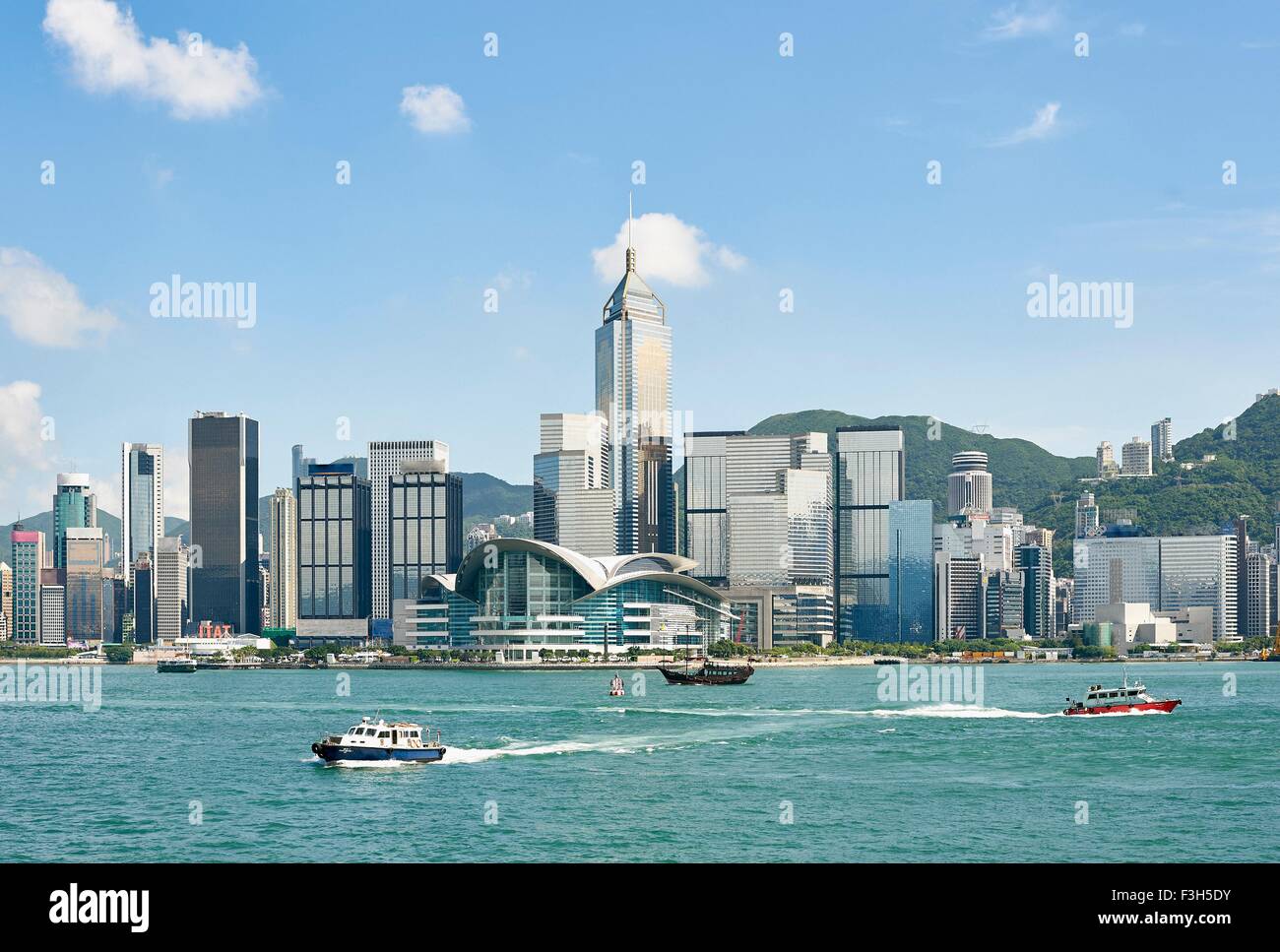 Victoria Harbour, Tsim Sha Tsui, Hongkong Stockfoto
