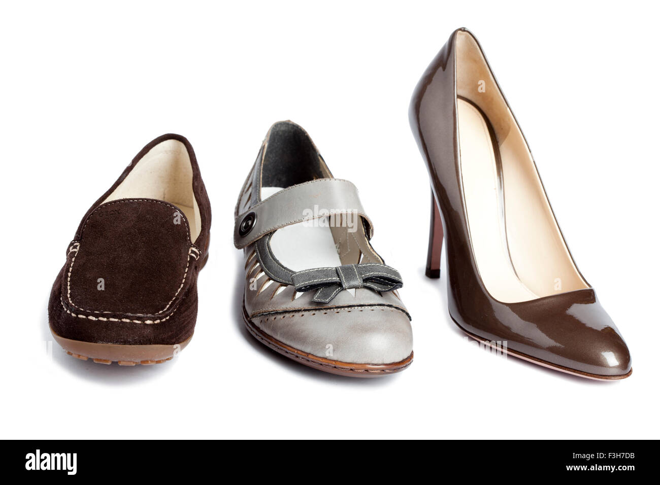 Mokassins und Pumps - Schuhe standard Frauen ohne Namen Stockfoto