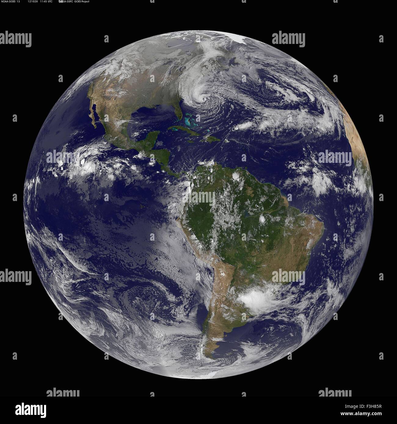 Hurrikan Sandstrand NASA Earth observatory Stockfoto