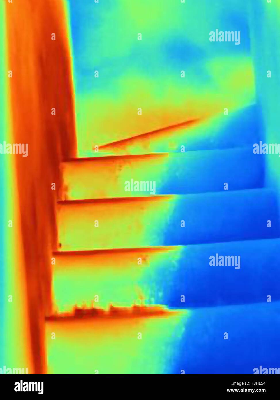 Wärmebild der Treppe Stockfoto