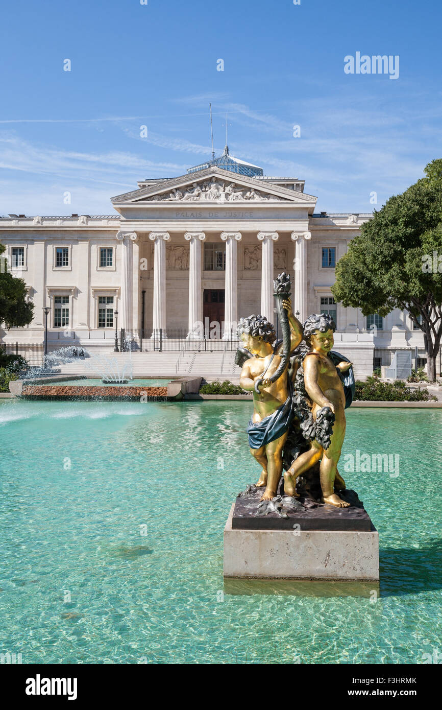 Justizpalast, Marseille, Frankreich Stockfoto