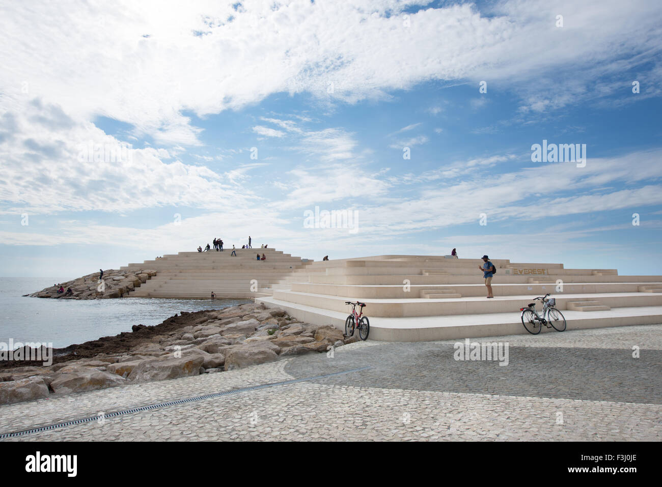 Sfinxit Landschaftsarchitektur, Cape Square, Durres, Albanien Stockfoto