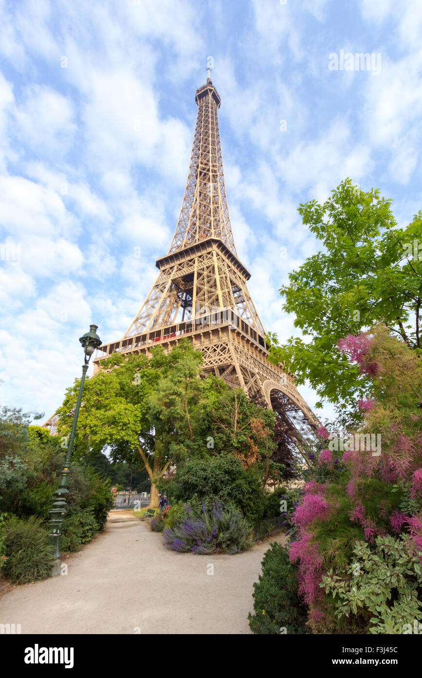 Der Eiffelturm in Paris Stockfoto