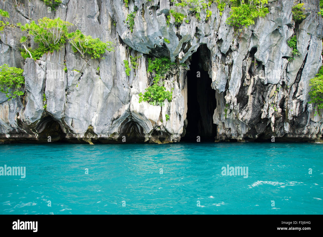 Cathedral Cave auf Pinasil Insel - Palawan, Philippinen Stockfoto