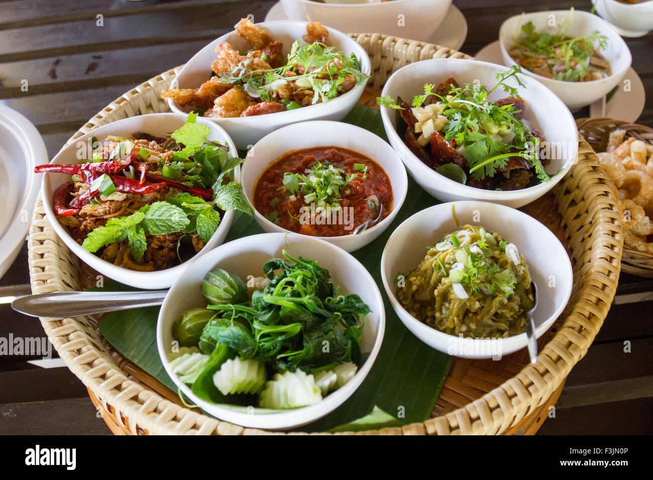 Essen, Thai Essen, thai Nord Essen, traditionelle Küche Stockfoto