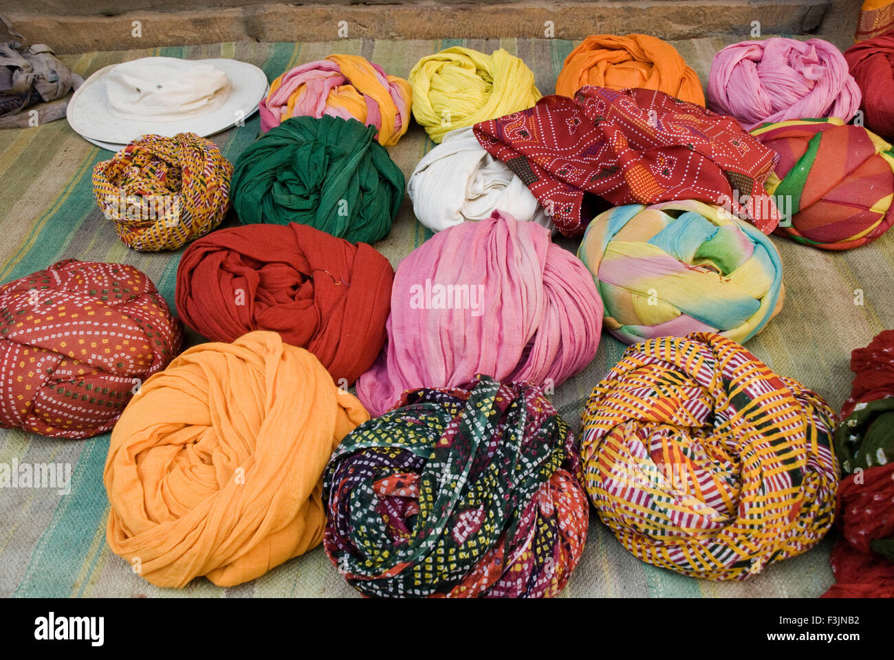 Typische traditionelle Kopf Kleid "PAGRI"; Jaisalmer; Rajasthan; Indien Stockfoto