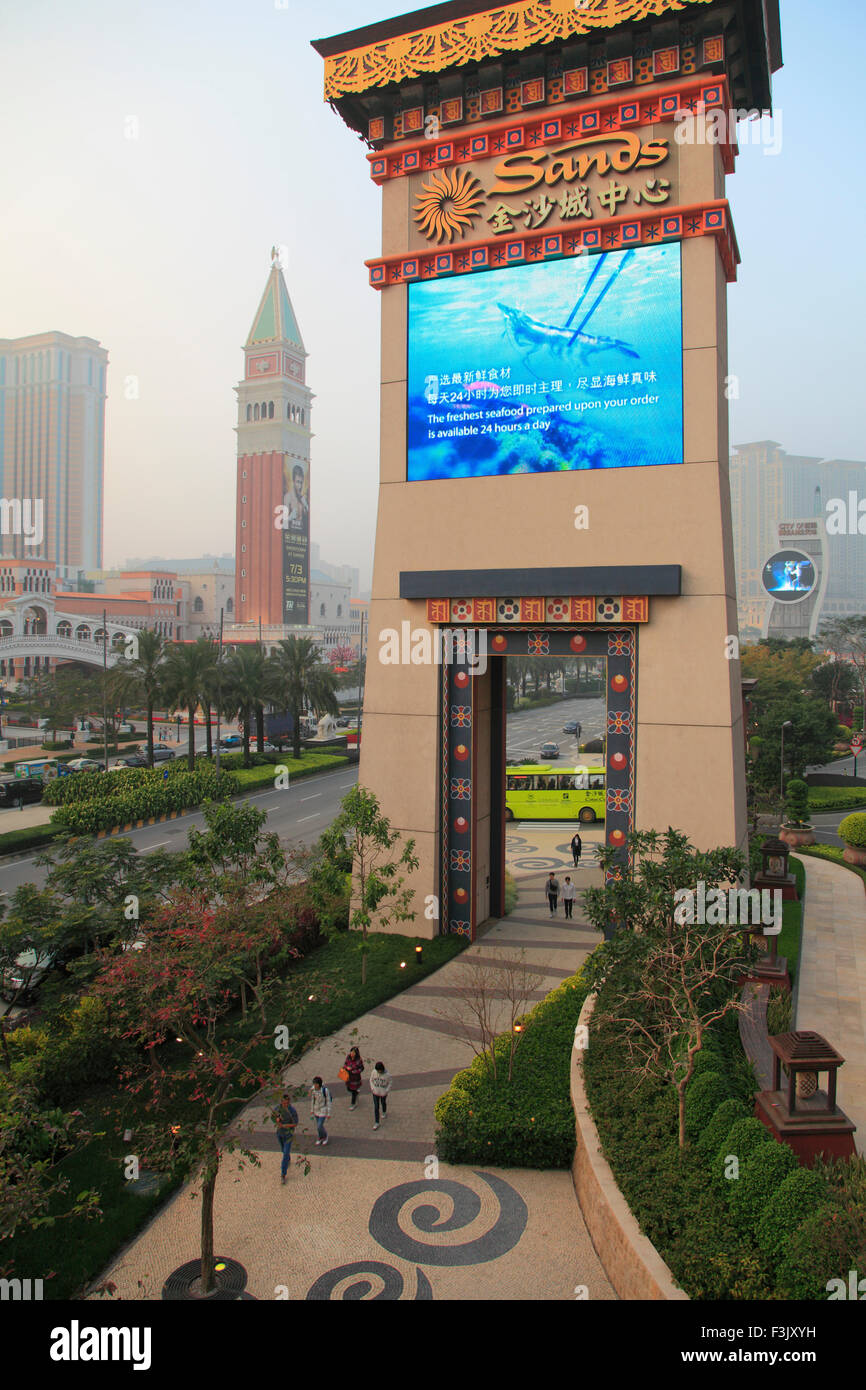 China, Macau, Cotai Strip, Hotels, Casinos, Stockfoto