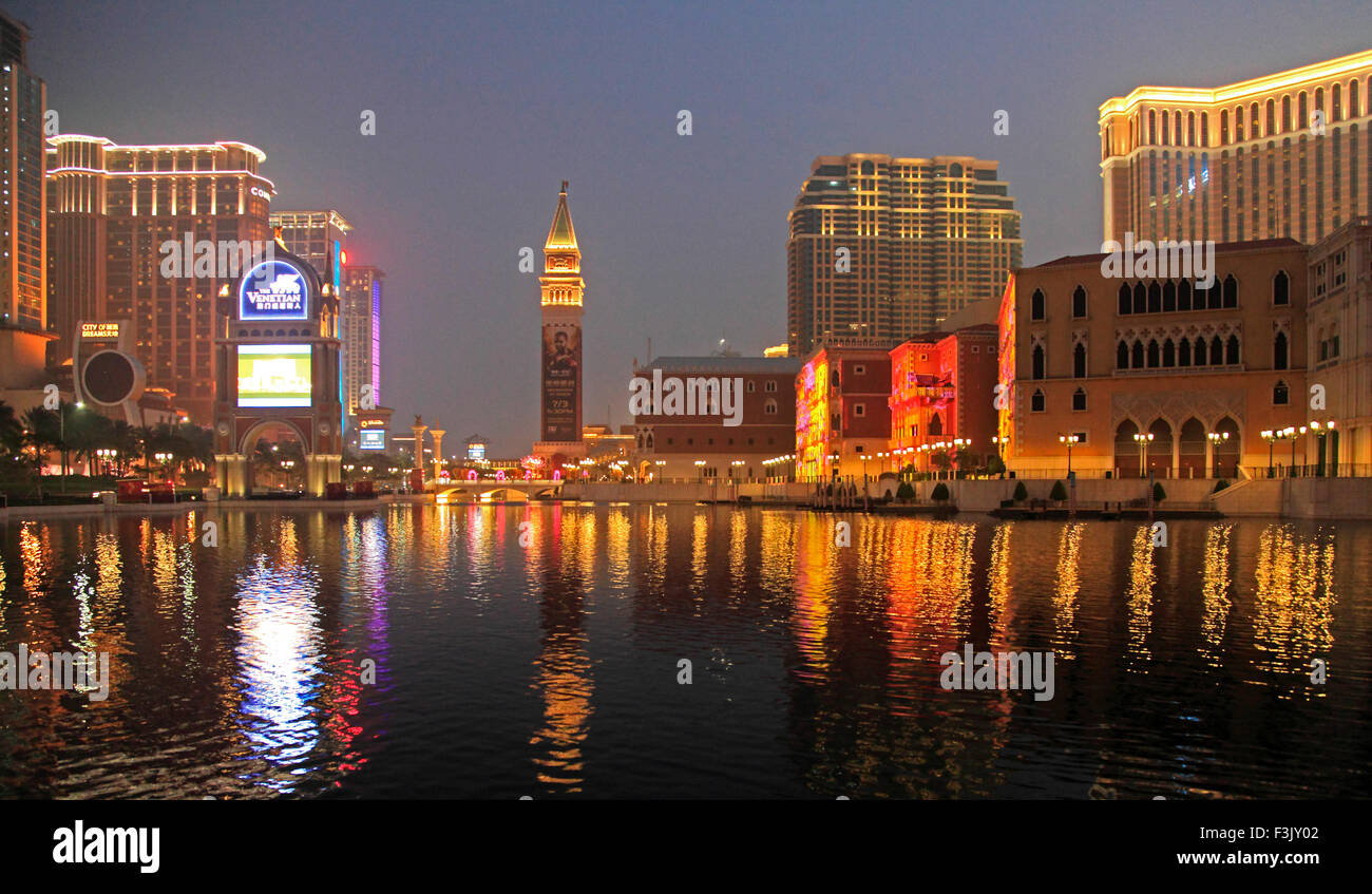 China, Macau, Cotai Strip, Hotels, Casinos, Stockfoto