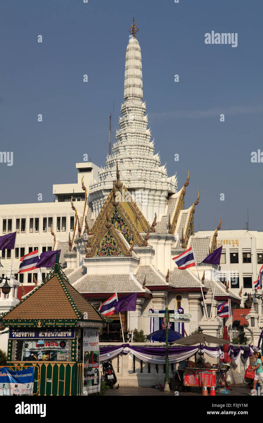 Thailand, Bangkok, Lak Meuang Stadtpfosten, Schrein, Stockfoto
