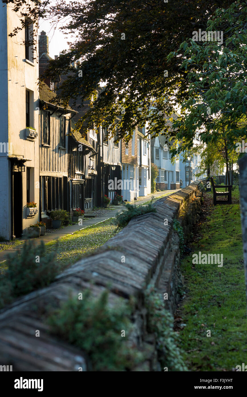 Kirchplatz in Rye, East Sussex. Bild Datum: Samstag, 3. Oktober 2015. Foto von Christopher Ison © Stockfoto