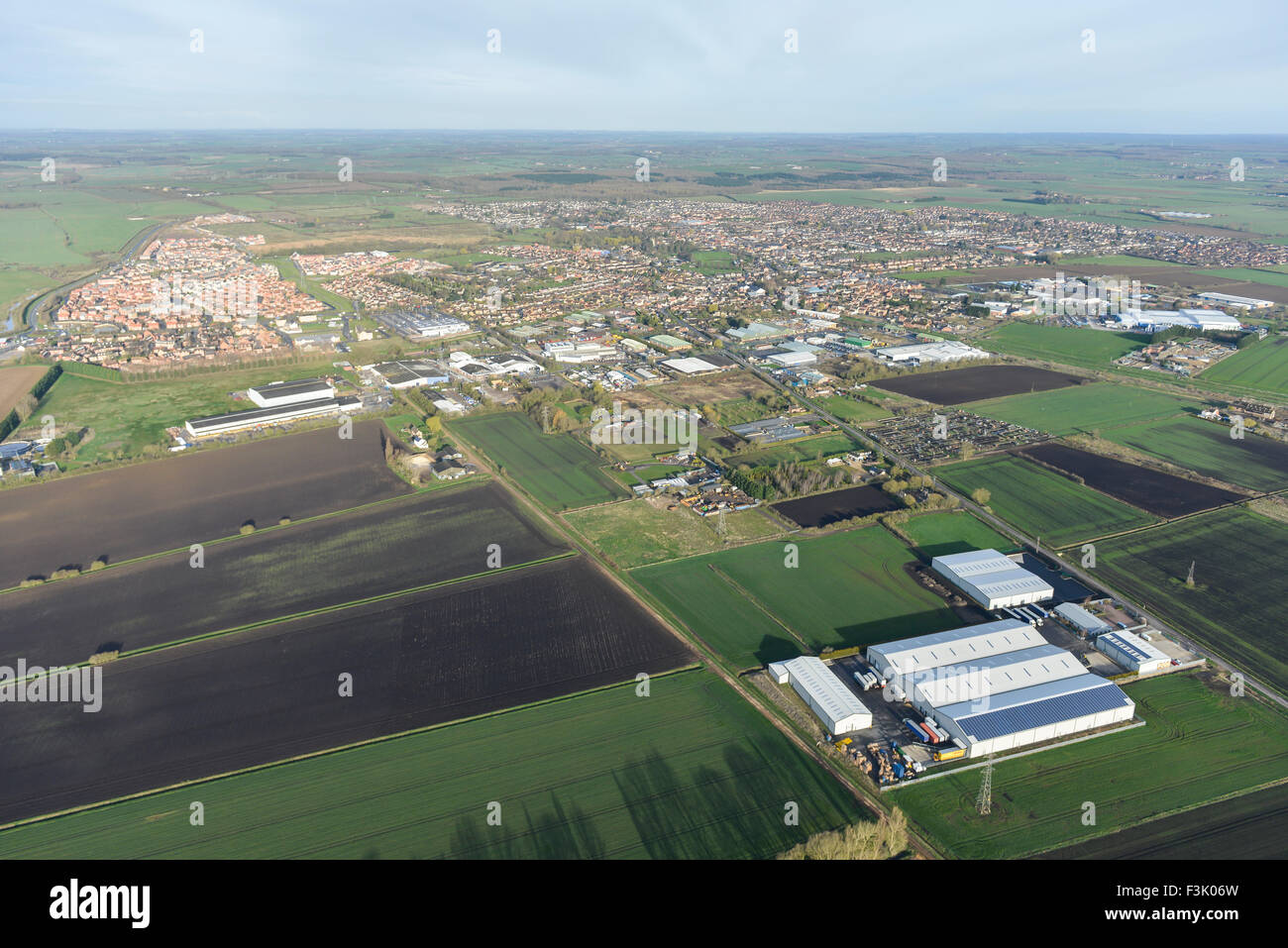 Luftaufnahme von Bourne, Lincolnshire Stockfoto