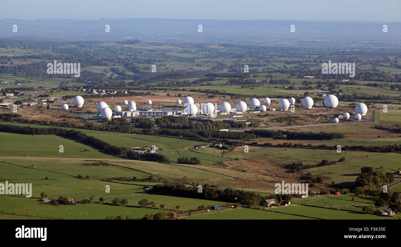 Luftaufnahme von Menwith Hill in der Nähe von Harrogate, North Yorkshire Stockfoto