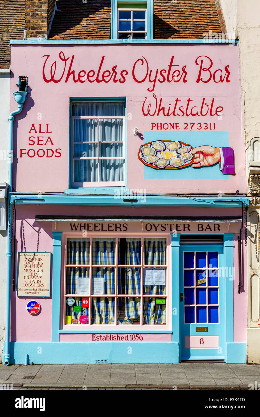 Wheelers Oyster Bar auf der High Street in Whitstable, Kent, England, UK Stockfoto
