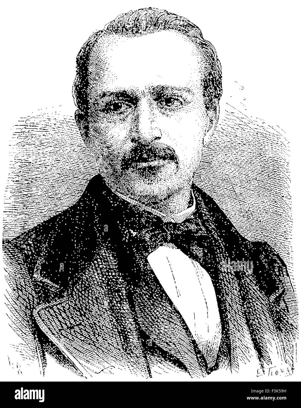 ETIENNE LENOIR (1822-1900) belgischen Ingenieur, der den Verbrennungsmotor entwickelt Stockfoto