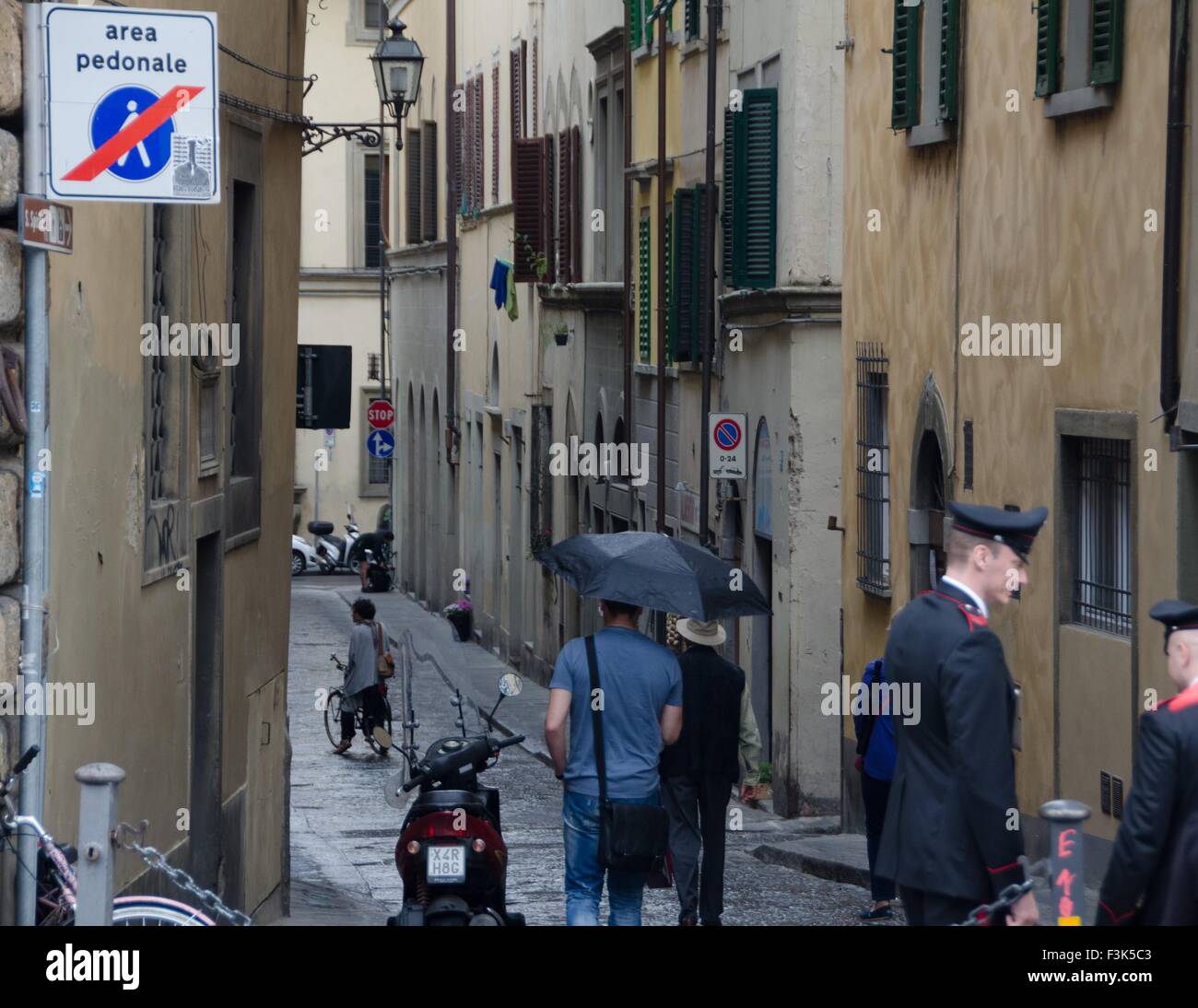 Eine Fußgängerzone in Florenz, Italien Stockfoto