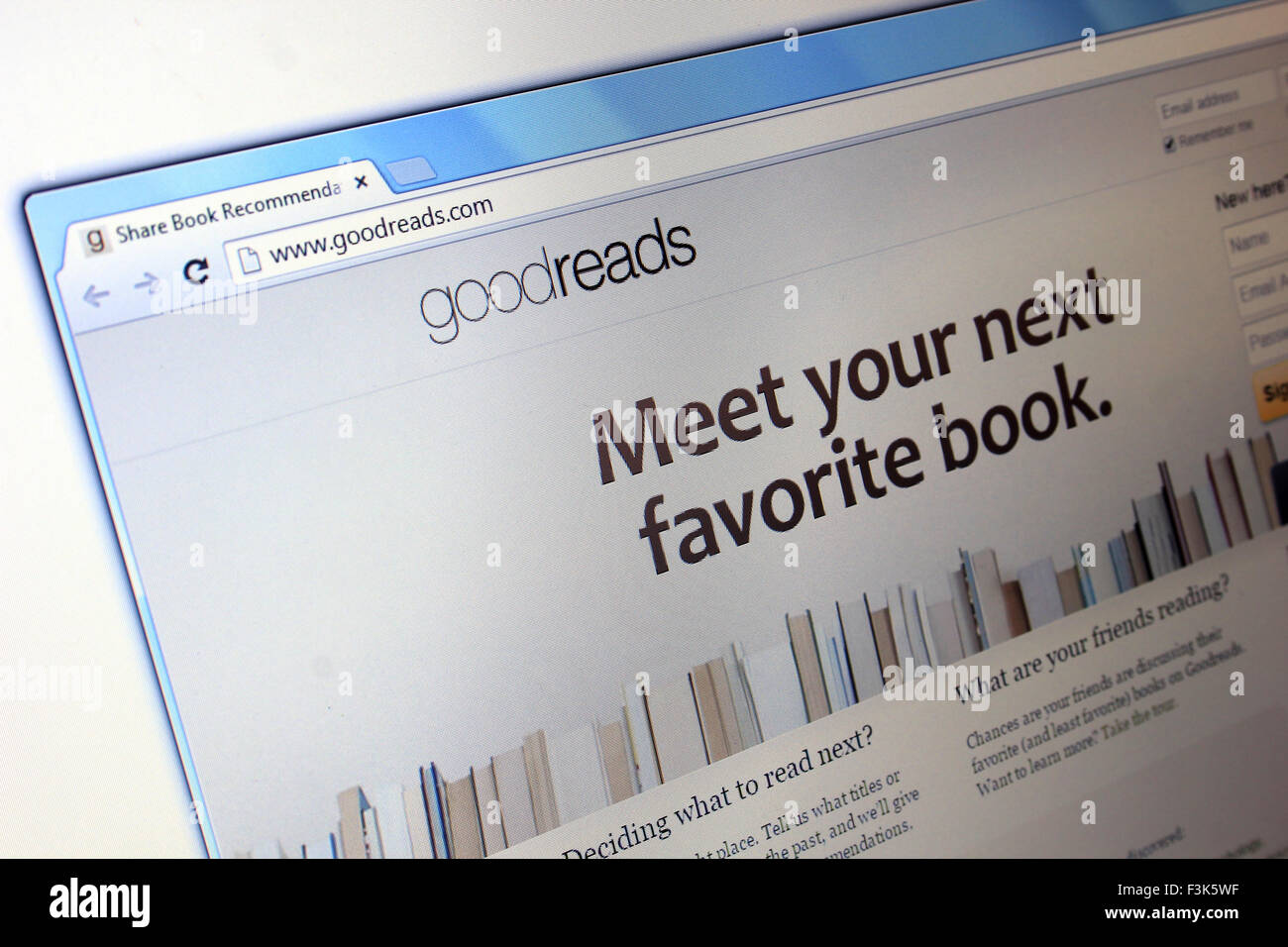 Goodreads.com website Stockfoto