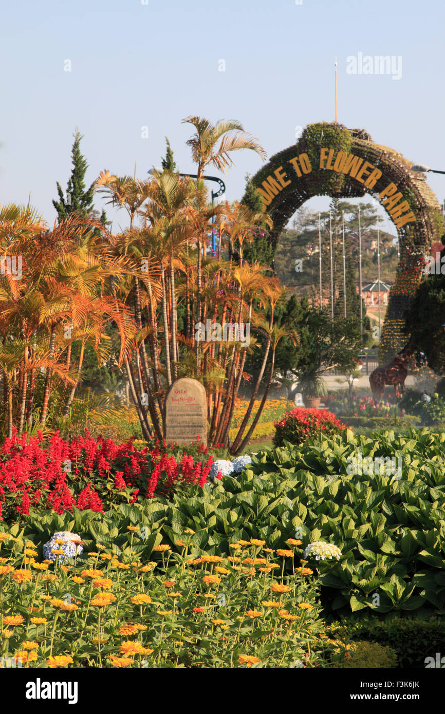 Vietnam, Dalat, Blumenpark, Garten, Stockfoto
