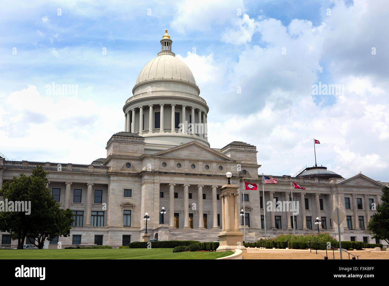 Das Arkansas Kapital Gebäude befindet sich in Little Rock, Arkansas, USA. Stockfoto