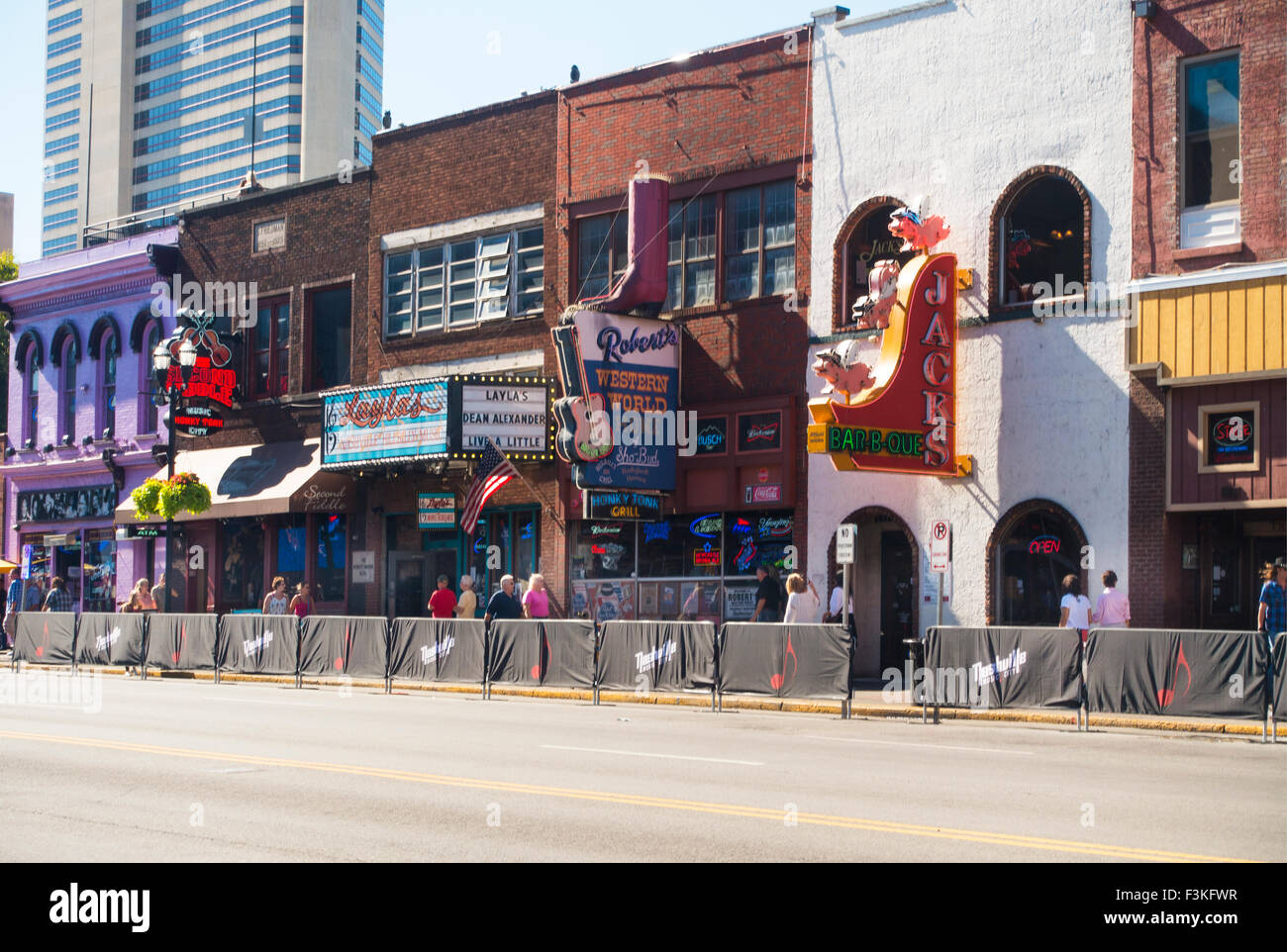 Honky Tonk Zeile Nashville Tennessee TN Stockfoto