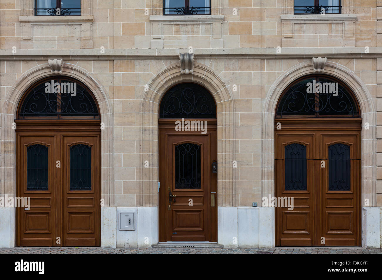 Türen in der Altstadt von Genf, Schweiz Stockfoto