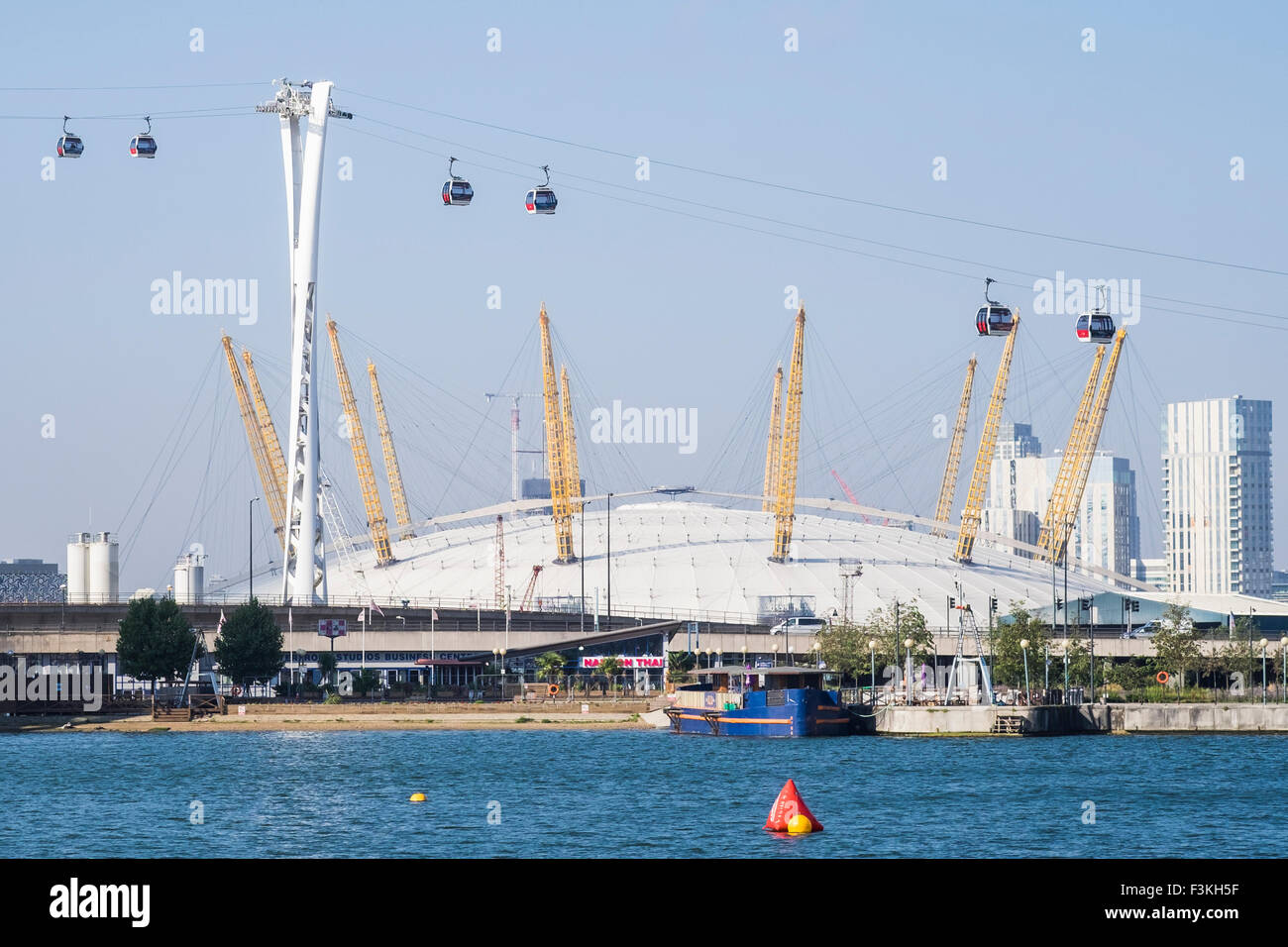 Emirates Air Line, Royal Docks, London, England, Vereinigtes Königreich Stockfoto