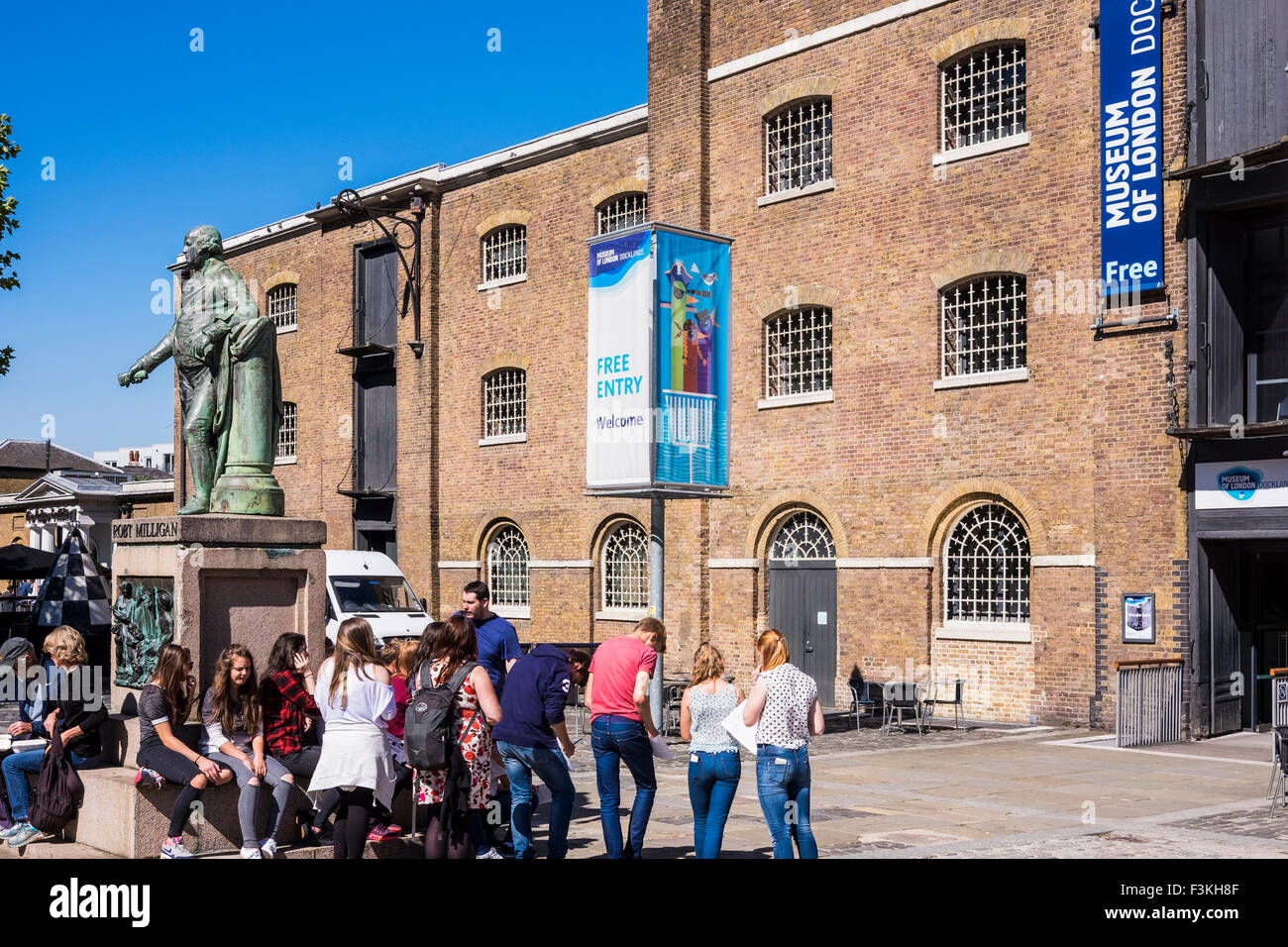 West India Quay, Docklands, London, England, Vereinigtes Königreich Stockfoto