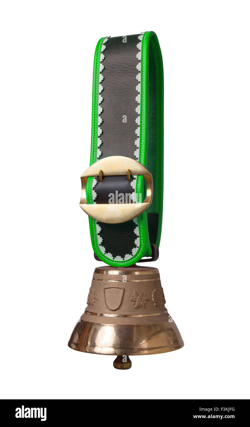 Souvenir Kuhglocke aus den Schweizer Alpen Stockfoto