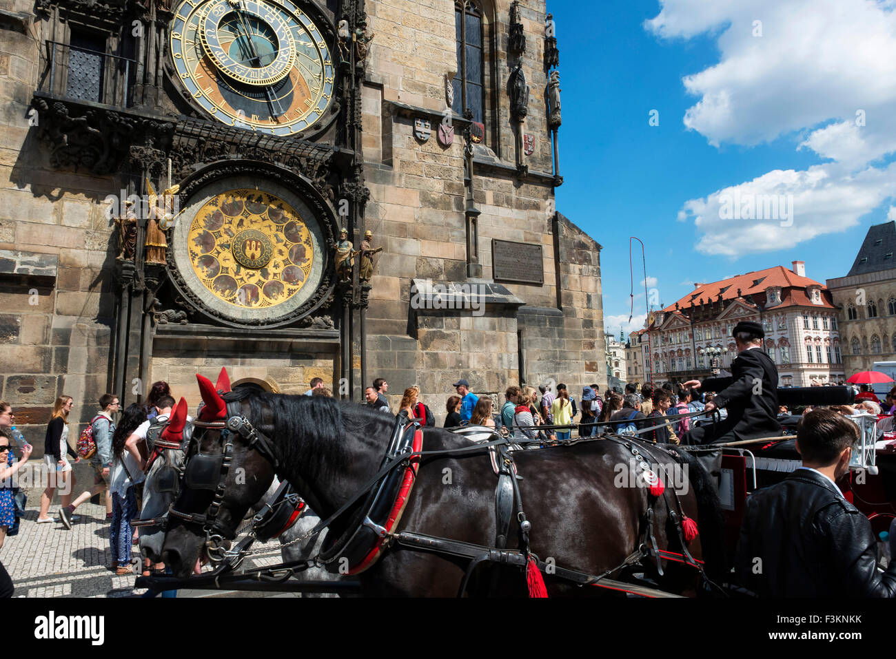 Astronomische Uhr, altes Rathaus, Prag, Tschechische Repoblic Stockfoto