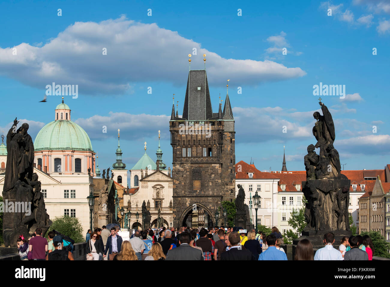Kirche St, Francis, Karlsbrücke, Prag, Tschechische Republik Stockfoto